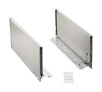 Châssis de tiroir Blum LEGRABOX pure 770C5002I (longueur nominale 500 mm, hauteur système C 176,8 mm) Tiroir en acier inoxydable avec anti-traces de doigts, caches inclus