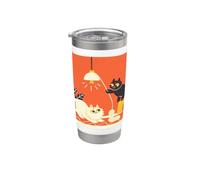 Chat amoureux des chats drôles art chats mignons Gobelet isotherme en acier inoxydable double paroi