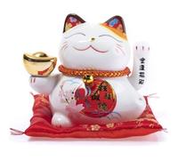 CHAT MANEKI NEKO - BONHEUR ET FORTUNE - Bras Mobile - Porte Bonheur Traditionnel