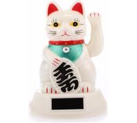 Chat Maneki Neko Japonais - Bras Mobile A L'energie Solaire
