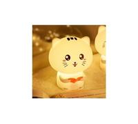 Chat mignon allume la veilleuse de nuit en silicone organique usb lampe chevet rechargeable bébé - rose Rose G