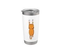 Chat mignon suspendu sur le design Gobelet isotherme en acier inoxydable double paroi