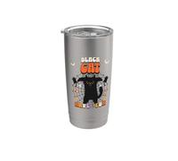 Chat noir Halloween Gobelet isotherme en acier inoxydable double paroi