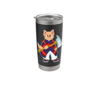 Chat Pompier Hache Pompiers Gobelet isotherme en acier inoxydable double paroi