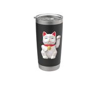 Chat porte-bonheur japonais Maneki Neko Origami Style Kawaii Gobelet isotherme en acier inoxydable double paroi