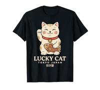Chat Porte-Bonheur Japonais Tokyo Japon Maneki Neko Kawaii Koban T-Shirt