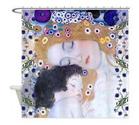 CHATAE Klimt Rideau de douche décoratif en tissu Motif mère et enfant