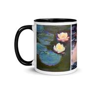 Chatcripant Mug Artistique 325 ml - Tasse Inspirée d’Œuvres Célèbres et de Peintures Classiques - Idée Cadeau Amateur d’Art - Plusieurs Motifs (Monet - Nénufar)