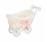 Chatonshen Panier Enfant Panier Mini Panier Bonbons Panier Cadeau Panier Décoratif Polypropylène Tressé Aspect des Petites Surprises Convient aux Réceptions, Yuanbao Cart Pink