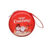 Chatonshen Porte-Monnaie de Noël, Petite Pochette à Bijoux Décorative avec Fermeture éclair, Mini-Porte-Monnaie pour Les Fêtes de Noël, Vieux Bonhomme de Neige Cerf