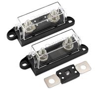 Chatovalo Porte-fusible AMG/MEGA avec Fusible 500A, 12V/24V/48V DC, pour Batterie, Camping-car, Bateau, Solaire et Convertisseur, Lot de 2