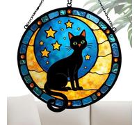 Chats attrape- pour vitrine, pendentifs en acrylique avec chat et | Décoration de maison, art à suspendre pour salon, balcon, chambre et studio
