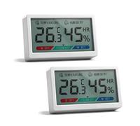 Chatthen Thermometre Interieur, Digital Hygrometre Interieur de Bureau avec Moniteur de Température et d'humidité, Thermomètre d'ambiance à jauge d'humidité précise, 3 Packs
