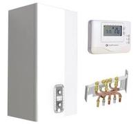 Chaudière Gaz BasNox Urbia Nox Chaffoteaux 24 kW VMC Complète (Douilles + Dosseret) avec Thermostat Filaire Gris G