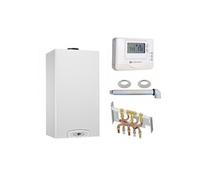 Chaudière Gaz Condensation Inoa Green Chaffoteaux 25 kW Complète (Ventouse + Douilles + Dosseret) avec Thermostat Filaire