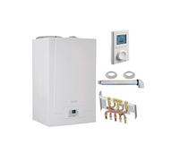 Chaudière Gaz Condensation MPX BIC 33 kW Complète (DOSSERET + DOUILLES + VENTOUSE) avec thermostat filaire