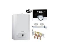 Chaudière Gaz Condensation MPX MI Slim 29 kW Complète (DOSSERET + DOUILLES + VENTOUSE) avec thermostat WIFI connecté