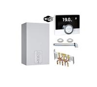 Chaudière Gaz Condensation Niagara C Green 25 kW Complète (Ventouse + Douilles + Dosseret) avec Thermostat Connecté