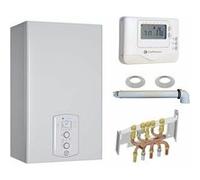 Chaudière Gaz Condensation Urbia Green Chaffoteaux 25 kW Complète (Ventouse + Douilles + Dosseret) avec Thermostat Filaire