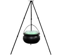 Chaudron de sorcière avec trépied - Pot de Chaudron avec Remplissage léger et en Coton, trépied 30, 7 alimenté par Batterie 12, 6 pour fête d'halloween, feu Camp
