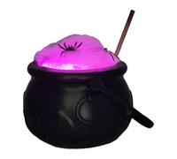 Chaudron de Sorcière Centre de Table Coloré avec Baguette et Guirlandes | Chaudron Sorcière LED pour Table Salle à Manger Cheminée Bibliothèque Entrée Vaisselier Fête Maison Hantée