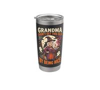Chaudron de sorcière de grand-mère Halloween Humour noir Gobelet isotherme en acier inoxydable double paroi