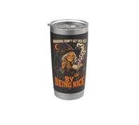 Chaudron de sorcière de grand-mère Halloween Humour noir Gobelet isotherme en acier inoxydable double paroi