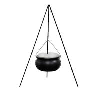 Chaudron De Sorcière d'halloween avec Trépied - Bol De Sorcière Noir, Seau À Bonbons, Décoration pour Pelouse, Jardin, Cour, Porche, Maison Hantée | Décor De Scène d'halloween De Style Feu De Camp en