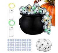 Chaudron de Sorcière d'Halloween Décoration Halloween Lumineuse À Bulles