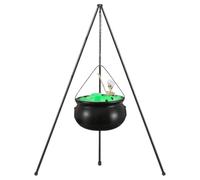 Chaudron de sorcière d'Halloween - Grand avec trépied | Accessoire squelett