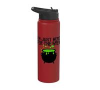 Chaudron de sorcière d'Halloween « I'm Just Here for the Brew » Stainless Steel Insulated Water Bottle