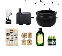 Chaudron de sorcières : bol effrayant noir d'Halloween, sur le thème vintage, matériau résistant, pièce de décoration accrocheuse, placement dans plusieurs endroits | Home