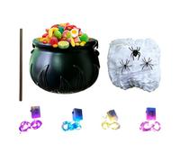 Chaudron d'Halloween Kit de décoration de seau à bonbons bouillonnant avec | Chaudron décoratif Pour la décoration de la maison, de la cuisine, de la pièce et de la table de fête