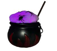 Chaudron Halloween Décor Guirlande Lumineuse Colorée Décor Effrayant avec | Ensemble Chaudron de Sorcière pour Table Salle à Manger Cheminée Bibliothèque Entrée Vaisselier Fête Maison Han