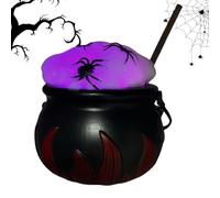Chaudron Halloween Guirlande Lumineuse Colorée Décor Effrayant avec | Ensemble Chaudron de Sorcière pour Table Salle à Manger Cheminée Bibliothèque Entrée Vaisselier Fête Maison Hantée