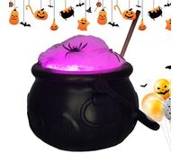 Chaudron Lumineux Guirlande Lumineuse Colorée Décor Effrayant avec Araignée | Chaudron de Halloween à LED pour Table Salle à Manger Cheminée Bibliothèque Entrée Vaisselier Fête Maison Hantée