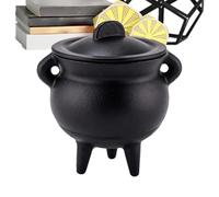 Chaudron Sorcière Bol à Bonbons Noir Effrayant Halloween Brûle-Encens avec | Mini Chaudron En Fonte Pour Bureau Cheminée Manteau De Cheminée Rebord Fenêtre Salon De Thé