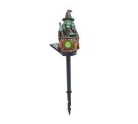 Chaudron Sorcière Décoratif | Robuste, Piquet Solaire avec Figurine Sorcière, pour Allée