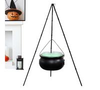 Chaudron Sorcière en Fonte - Chaudron sur Trépied pour Halloween, Décor De Fête Sorcière | Chaudron De Sorcière Festif Accessoire Magique pour Maison, Décoration en Fonte Halloween