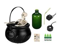 Chaudron Sorcière Halloween Accessoires De Fête Lumineux Décoratifs
