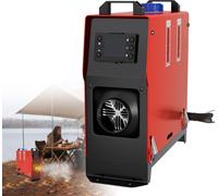 Chauffage à air diesel XINZI 8 kW avec écran LCD et télécommande, chauffage d'appoint, chauffage à air pour le camping, l'atelier et une utilisation hors réseau, rouge (type D)