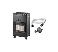 NIKLAS - Chauffage à gaz 4200W prêt à l'emploi Livré avec Tuyau et détendeur - Pliable - 3 puissances de Chauffe - Jusqu'à 40m2- Brûleur céramique Infrarouge
