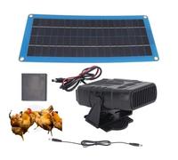 Chauffage À Panneau Solaire, Kit De Chauffage De Serre Avec Panneau Solaire 30 W, Chauffagede Volaille D'hiver Pour La Maison, Chargeur Solaires Portable De Voiture, Facile À Déplacer