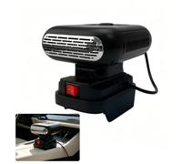 Chauffage à piles - 2 niveaux de chaleur - Rotatif à 90° - 2 ports USB - Portable - Pour camping, voiture, bureau - Compatible avec Makita BL1830 BL1850 BL1840 BL1845 BL1815 BL1820 BL1860B