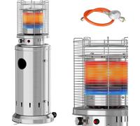 Chauffage au gaz, chauffage extérieur portable, housse de protection incluse, argent