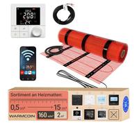 Chauffage au sol, 160 W/m², 2 m², avec thermostat Wi-Fi