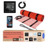 Chauffage au sol, 160 W/m², 2 m², avec thermostat WiFi