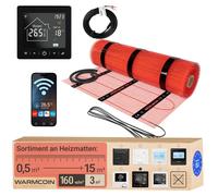 Chauffage au sol de 160 W/m², surface de 3 m², avec thermostat WiFi