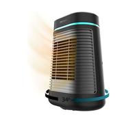 Chauffage céramique tour noir 1500 W écran LED