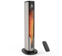 Chauffage d’appoint soufflant PTC 2000 W avec thermostat - 3 modes, minuterie 12h, oscillation 70° - Écoénergétique, silencieux, protection surchauffe et basculement